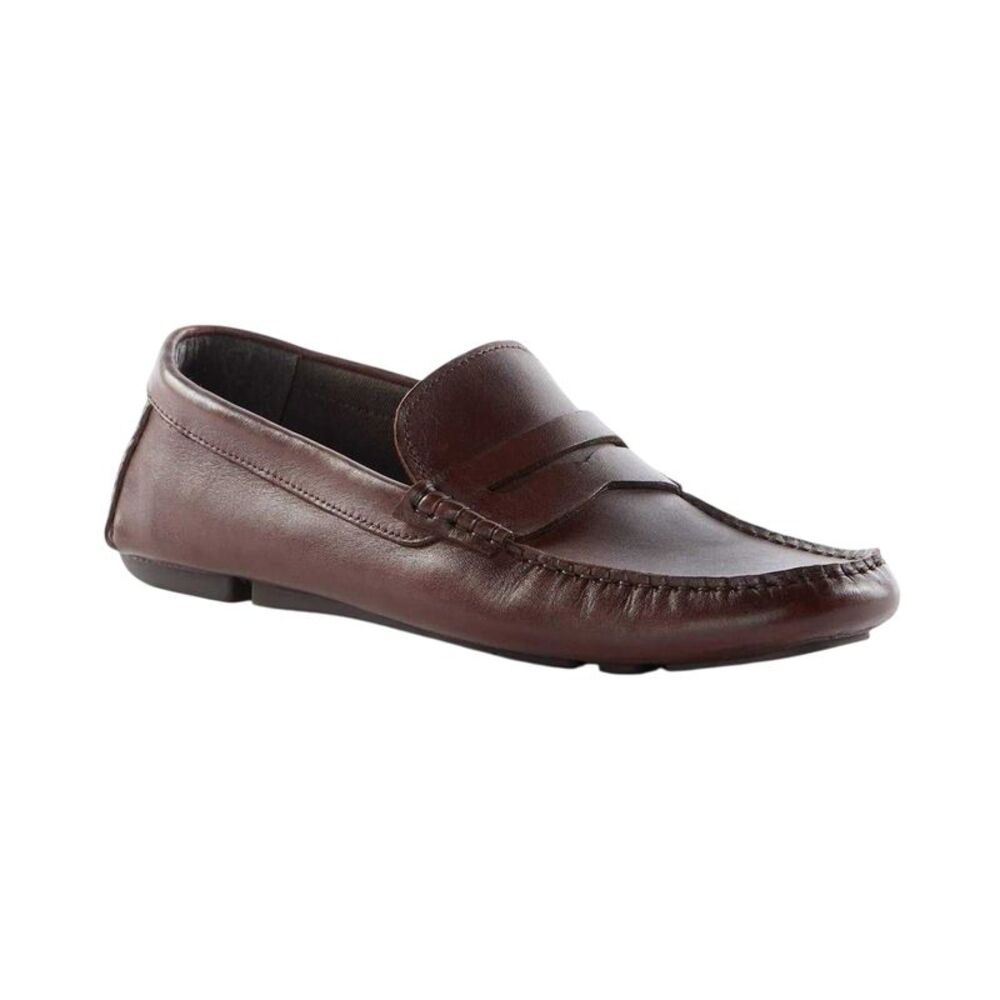 Dune London Mens Brantley Leather Penny Loafers / Brown